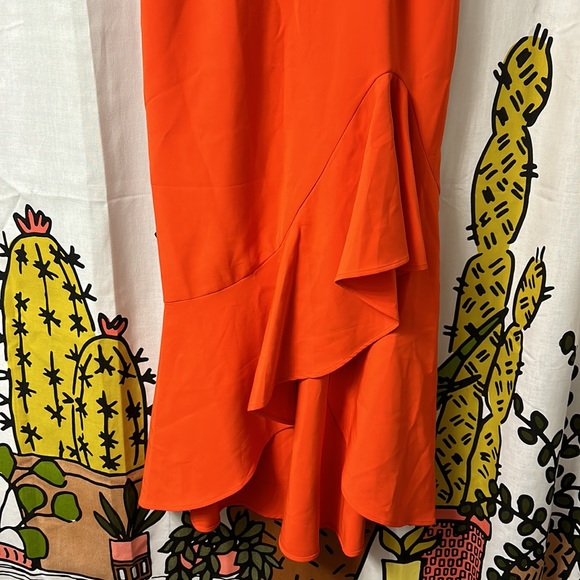 Size 8 Bardot Orange Sleeveless Dress - Picture 3 of 6